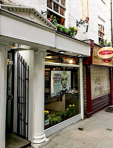 Flowers outside Couzens Hair Studio